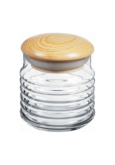 43163 Ahsap Kapaklı Kavanoz