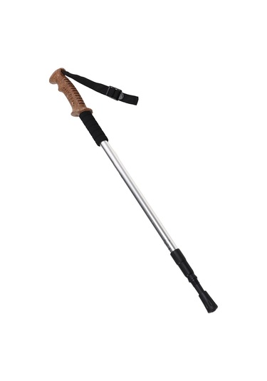 Dağcılık İçin Süper Hafif Ergonomik Teleskopik Yürüyüş Bastonu 3 Bölüm Yüksek Mukavemetli Kaymaz Gümüş Çok Renkli