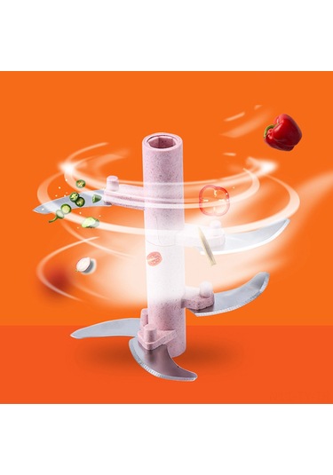 Teltree Ev Kullanıma El Manuel Multifonksiyonlu Gıda İşleyici - Sarımsak, Et, Sebze Döker, Hızlı Kesici - Mavi Küçük Boy Diğer