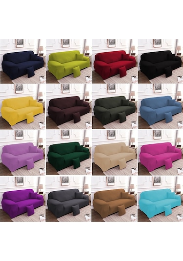 Sones Kanepe Her Şey Dahil Evrensel Set Kanepe Tam Kılıf Bir Adet Yastık Kılıfı Ekleyin, Boyut: İki Kişilik 145-185 Cm Gümüş Gri