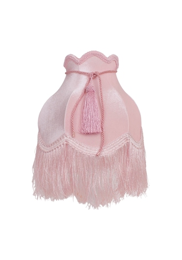 Pudra Kadife Kaplı Yatak Odası Salon İçin Vintage Abajur AB0341 Diğer