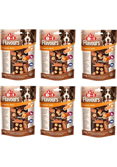 8in1 Flavours Crunchy Rolls Köpek Ödülü 85 Gr. X 6 Adet