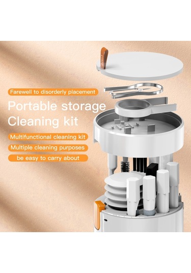 Aircraft (Carrier) Jzcat Çok Fonksiyonlu Bilgisayar Klavyesi Bluetooth Kulaklık Cep Telefonu Ekranı Temizleme Ve Sterilizasyon Seti Pembe