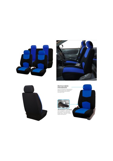 Hombey 9 Parça Gri Araba Koltuk Kılıfı - Dayanıklı, Yıkama Uygun, Solmaz, Tüm Mevsimler İçin Evrensel Tip