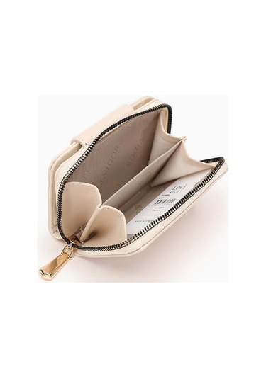 Kartlıklı Cüzdan - Krem Krem