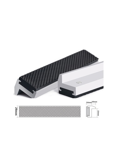 Geeksen Alüminyum-rapti Kompozit Vise Ağzı Koruması, Manyetik Tutucu İle Ahşap/metal/plastik Parçaları Güvenli Tutun, 100mm Uzunluk