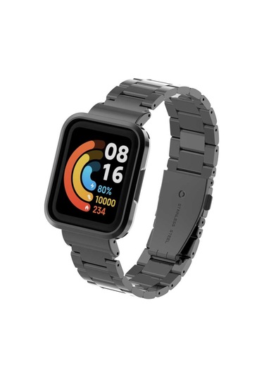 Xiaomi Redmi Watch Mi Watch Lite Uyumlu Krd-60 Metal Mkst Kordon-gold