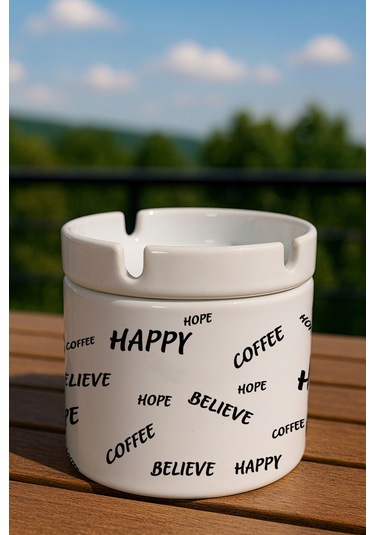 Porselen Baskılı Küllük - Believe