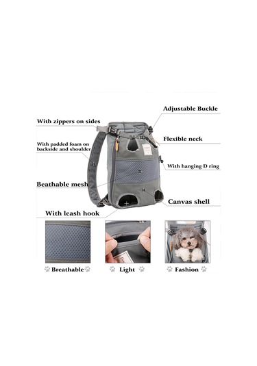 Samdoo Kediler Ve Köpekler İçin Kanvas Mesh Sıcaklıklı Taşıma Çantası, Dışarı Çıkışlar Ve Seyahatler İçin, 12 Kg'a Kadar, Gri/mavi/kırmızı Seçenekleri