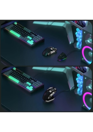 Besthome1 Attack Shark X11 Siyah Ve Kablosuz Rgb Şarj Tabanlı Oyun Faresi 3 Mod 22400 Dpı Pc Mac Besthome1