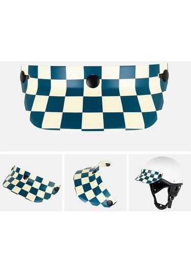 Novahub 3/4 Açık Güneş Koruyucu Vizör, Reçine Kask Vizörü, Motosiklet Kask İçin