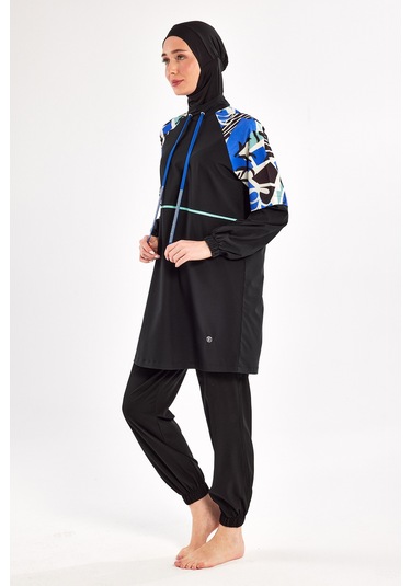 Spor Likra Tam Kapalı Tesettür Mayo 1225 Siyah11 Siyah11
