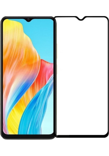 Nettech Oppo A38 Uyumlu 5d Glas Full Cam Koruyucu - Siyah