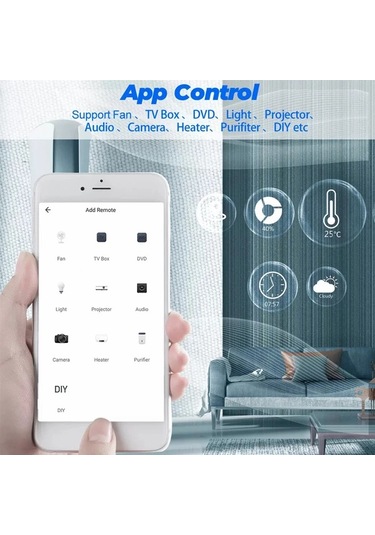 Xuweiwei Tuya 1 Adet Mini Akıllı Wifi Evrensel Uzaktan Kumanda Tv Dvd Aud Ac Icin Alexa Google Home Uyumlu