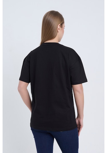 Velvoria Unisex Oversize Siyah Cactus T-shirt