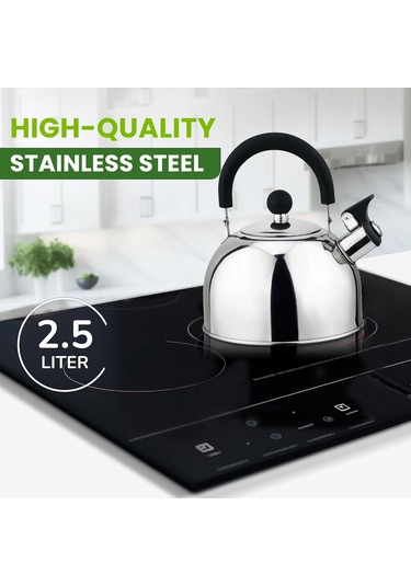 Mutfak Duygusu Paslanmaz Çelik Ocak Soba Team Tea Su Isıtıcısı Naylon Sap, 2.5 Litre, Mutfak Cihazı