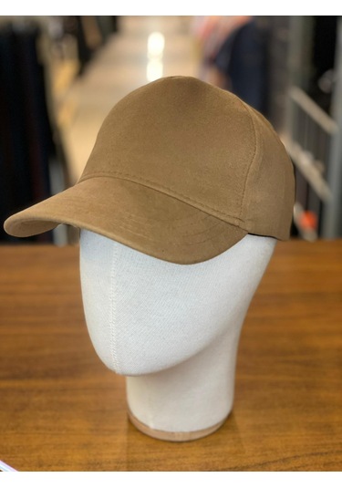 Kaşe Yünlü Kumaş Kışlık Cap Şapka Camel