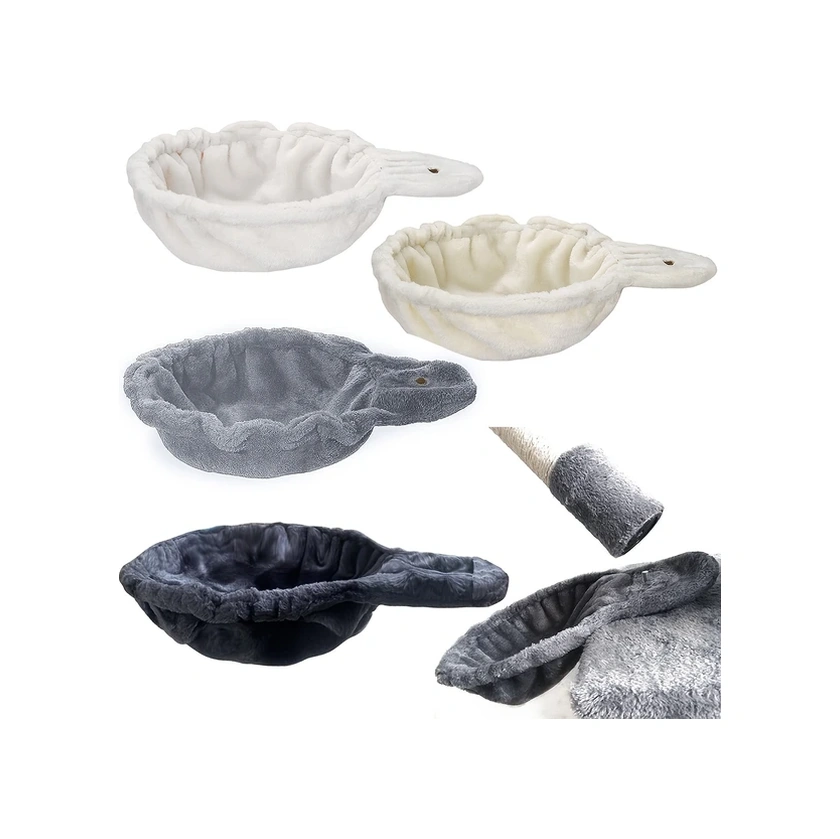 Fochsia Beyaz Dıy Kedi Ağacı Aksesuarları: Tırmanma Oyuncağı, Yumuşak Askılı Kedi Yatağı