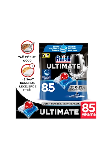 Finish Ultimate Hepsi Bir Arada Bulaşık Makinesi Deterjanı 85 Tablet