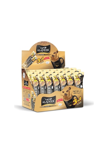 Aladeeb 3'ü 1 Arada Sütlü Köpüklü Kahve 48 x 18 G