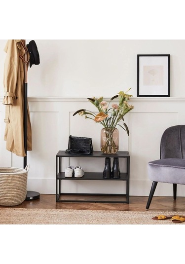 Neptün Metal Saclı Ayakkabı Rafı Siyah