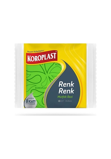 Koroplast Renk Renk 5 Çeşit Mutfak Bezi 32 x 36 CM
