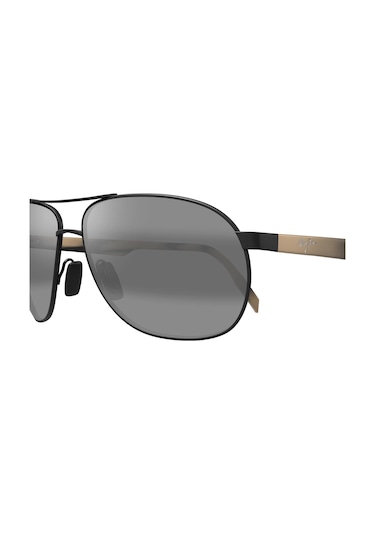 Maui Jim Mj0728s-001-2m 61 Polarize Erkek Güneş Gözlüğü Siyah