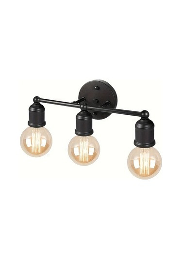 Xuweiwei 1 Adet Modern Vintage Endüstriyel Siyah Duvar Sconce Basit Gomulu Metal Alet E26 E27 Ampul Uygun Oturma Odasi Yatak Odasi Makyaj Masasi Otel Kafe Dekoru Ahşap