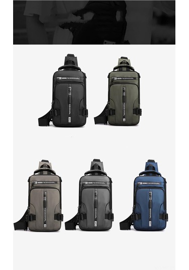 Mufunye Erkekler İçin Usb Şarjlı Sırt Çantası, Su Geçirmez Nilon, Çoklu Cep Ve Taşıma Seçenekleri, Moda Casual Askılı Çanta - Kahverengi Haki