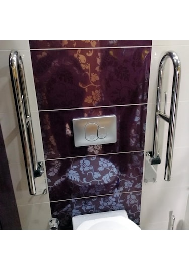 Engelli Tutunma Barı Tuvalet Kağıtlıklı Banyo Wc Küvet Paslanmaz 1 ADET Diğer