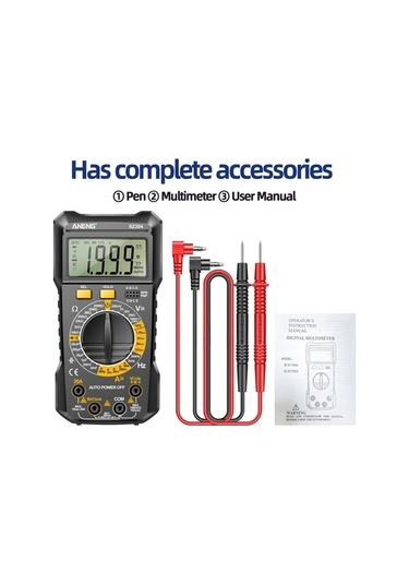 Pazly Yüksek Taşınabilir Sz304 Standlı Siyah Profesyonel Ölçer Multimetre Hassasiyetli Ekran Dijital Aneng - Gv