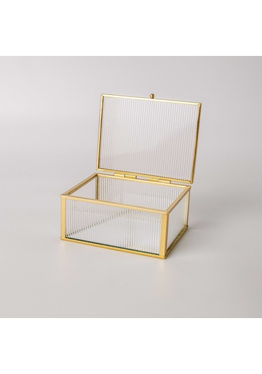 Linens Laveta 13x10x6 Cm Dekoratif Kutu Gold