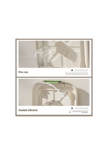 Ranyeek Gıda Kalitesi Pp Plastiği Muhafaza Kabı - Nem Ve Haşere Engeli - Büyük Kapasite 10 Kg - Mutfak Tahıl Saklama - Ölçü Kasesi İçerir Beyaz Diğer