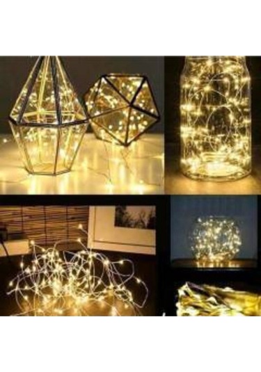 10 Metre Uzunluğunda 100 Ledli Fişli 8 Fonksiyonlu Şeffaf Kablolu Gün Işığı