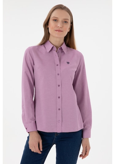 U.s. Polo Assn. Kadın Menekşe Gömlek Basic 50307726-vr037 Menekse