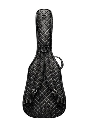 Klasik Gitar Çantası-kılıfı-kalın-gigbag-beyaz Kapitoneli-suni Deri