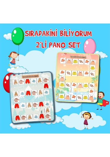 2 Set - 54 Parça Tox Sıradakini Biliyorum Yaz ve Kış Keçe Cırtlı