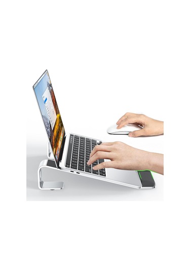 Silikon Bilek Desteği İle M8 Ayrılabilir Alüminyum Alaşımlı Dizüstü Bilgisayar Yükseltici Soğutma Braketi