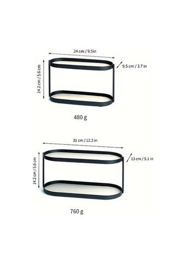 Maxaccess Büyük Boy Kahverengi 2 Katlı Deri Ve Metal Saklama Rafı - Banyo, Yatak Odası Kahverengi