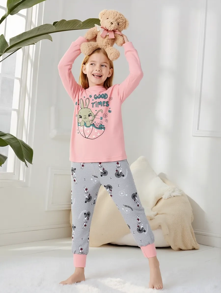 Bobonchık Kıds Pantolonlu Pijama Takımı 2 Parça 252933955 Pembe