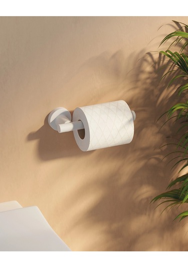 Tecno White Tuvalet Kağıtlık, Yedek - Mat Beyaz Mat Beyaz
