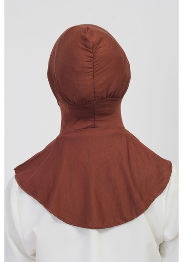 Pratik Esnek Likralı Boyunluklu Geçmeli Bone Çikolata