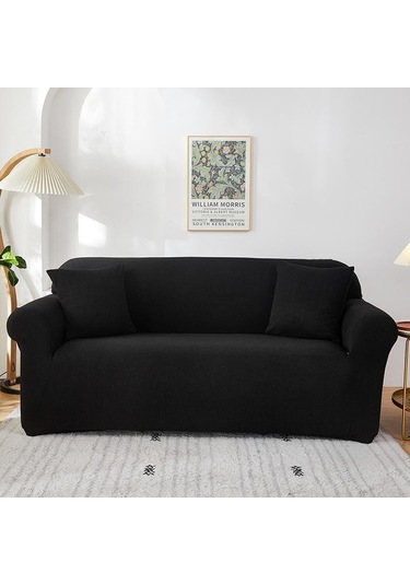 Jms Siyah Polar Polar Streç Kanepe Elastik Funda Kanepe Sandalye Kanepe Kılıfı 1 Seat 90-140cm
