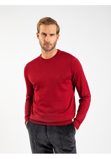 Karaca Erkek Regular Fıt Triko Kazak-bordo 113301004-61 Bordo