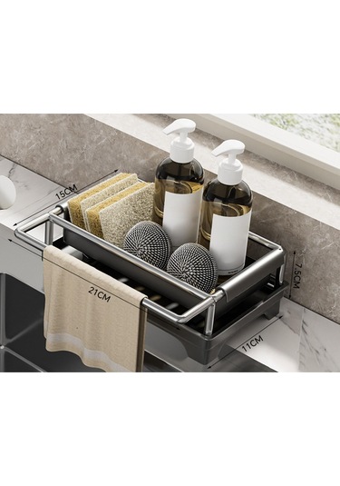 Suntek Mutfak Lavabosu Ev Dekorasyonu Için Süngerlik, Hızlı Koyu Gri