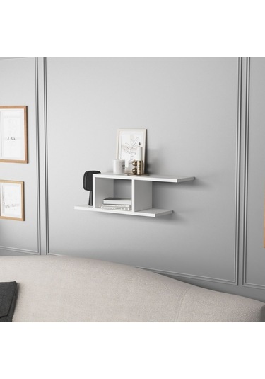 Deren Duvar Rafı Beyaz