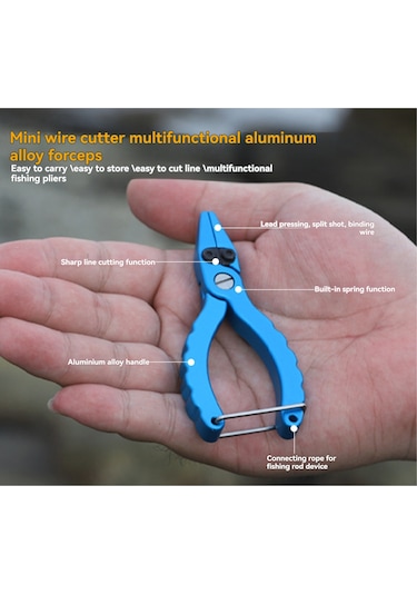 Jeehugo Mavi Uçak Alüminyum Mini Balık Tutucu - 3kg Yük Taşıma Kapasitesi, Uçak Alüminyum Gövde, Balıkçılık Araç Seti