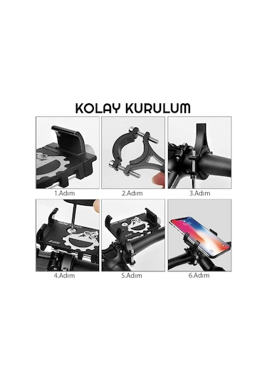 UpWay Alüminyum Bisiklet Motosiklet Universal Ayarlanabilir Cep T