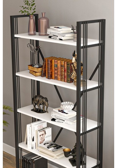 Wood House - Inci Telli Kitaplık - Beyaz