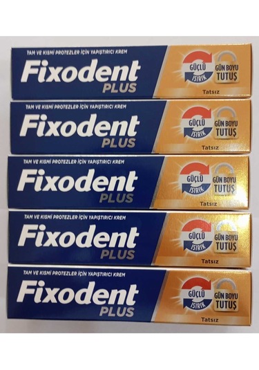Diş Protez Yapıştırıcı Krem Plus Güçlü Tutuş 40 Gr X5 Adet